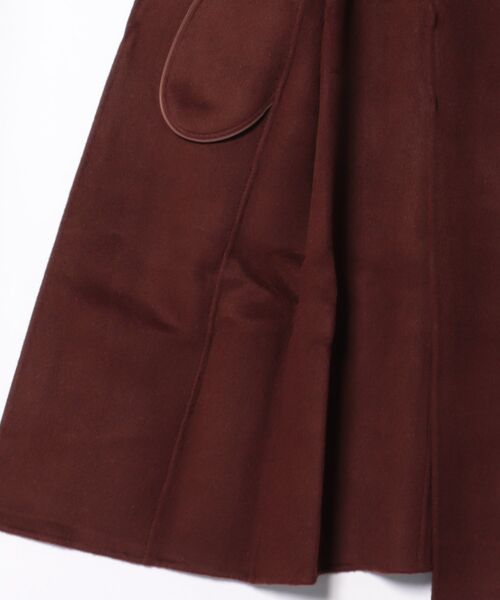LAULEN(ローレン)の「2way cashmere belted coat /2wayカシミアベルト付きロングコート(ノーカラーコート・レディース・ブラウン・FREE)」の22枚目の写真