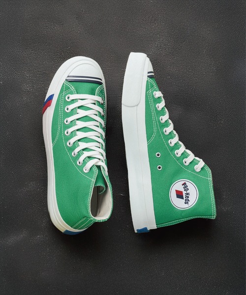 PRO-Keds（プロケッズ）の「PRO-Keds プロケッズ ロイヤルアメリカ ハイ（スニーカー・メンズ・オフホワイト/ブラック/グリーン/ブルー/イエロー/レッド/ホワイト・23.0cm/23.5cm/24.0cm/24.5cm/25.0cm/25.5cm/26.0cm/26.5cm/27.0cm/27.5cm/28.0cm/28.5cm/29.0cm/29.5cm）」の5枚目の写真