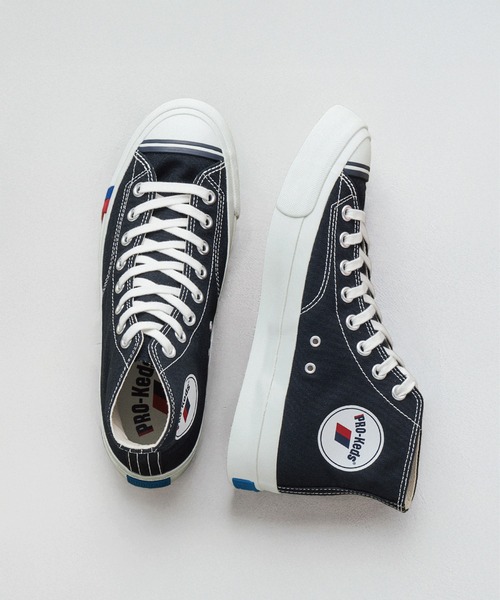 PRO-Keds（プロケッズ）の「PRO-Keds プロケッズ ロイヤルアメリカ ハイ（スニーカー・メンズ・オフホワイト/ブラック/グリーン/ブルー/イエロー/レッド/ホワイト・23.0cm/23.5cm/24.0cm/24.5cm/25.0cm/25.5cm/26.0cm/26.5cm/27.0cm/27.5cm/28.0cm/28.5cm/29.0cm/29.5cm）」の4枚目の写真