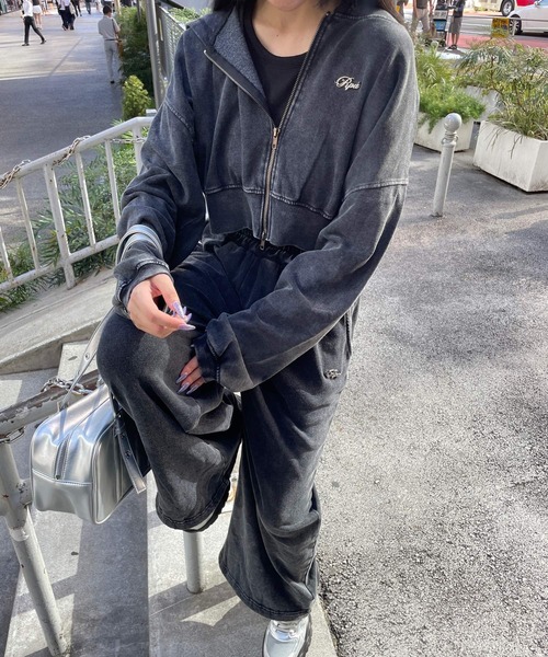 repipi armario(レピピ アルマリオ)の「WZIPショートフーディ(パーカー・キッズ・ピンク系その他/グレー/ブラック系その他・MEDIUM/SMALL/LARGE)」の6枚目の写真
