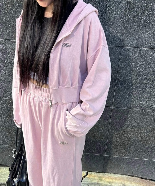 repipi armario(レピピ アルマリオ)の「WZIPショートフーディ(パーカー・キッズ・ピンク系その他/グレー/ブラック系その他・MEDIUM/SMALL/LARGE)」の12枚目の写真