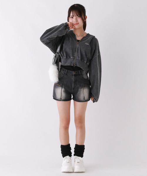 repipi armario(レピピ アルマリオ)の「WZIPショートフーディ(パーカー・キッズ・ピンク系その他/グレー/ブラック系その他・MEDIUM/SMALL/LARGE)」の22枚目の写真