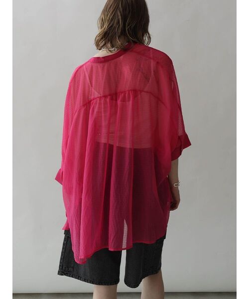 :ETHROF（イーサオブ）の「DOLMAN SLEEVE SHEER BLOUSE（シャツ/ブラウス・レディース・ピンク系その他2/グリーン系その他3/ブラック/オフホワイト・FREE）」の7枚目の写真