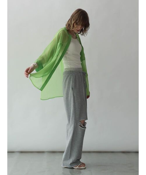 :ETHROF（イーサオブ）の「DOLMAN SLEEVE SHEER BLOUSE（シャツ/ブラウス・レディース・ピンク系その他2/グリーン系その他3/ブラック/オフホワイト・FREE）」の17枚目の写真