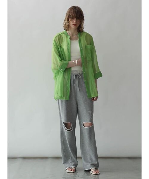 :ETHROF（イーサオブ）の「DOLMAN SLEEVE SHEER BLOUSE（シャツ/ブラウス・レディース・ピンク系その他2/グリーン系その他3/ブラック/オフホワイト・FREE）」の18枚目の写真
