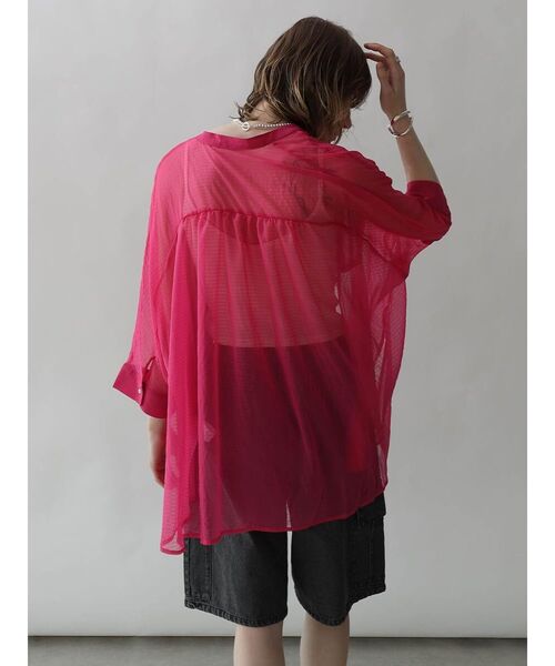 :ETHROF（イーサオブ）の「DOLMAN SLEEVE SHEER BLOUSE（シャツ/ブラウス・レディース・ピンク系その他2/グリーン系その他3/ブラック/オフホワイト・FREE）」の20枚目の写真