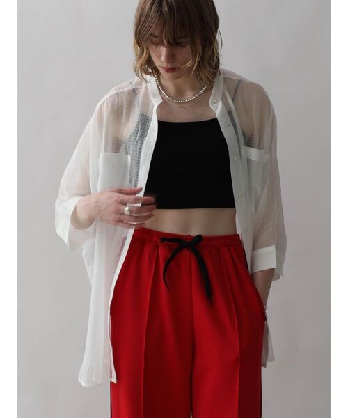 :ETHROF（イーサオブ）の「DOLMAN SLEEVE SHEER BLOUSE（シャツ/ブラウス・レディース・ピンク系その他2/グリーン系その他3/ブラック/オフホワイト・FREE）」の22枚目の写真