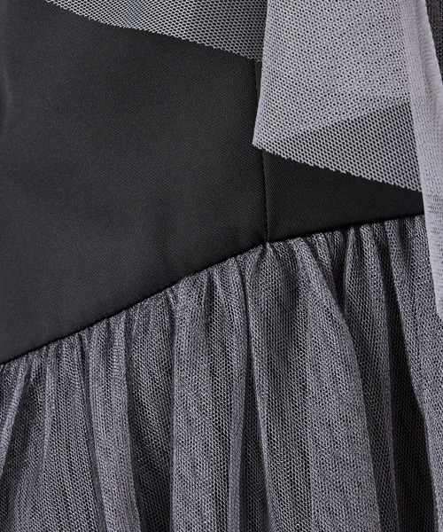 セール】【WEB限定】チュールブラウス×配色チュールフリルIライン