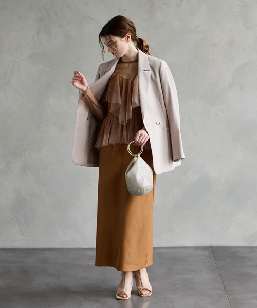 AIMER（エメ）の「【WEB限定】チュールブラウス×配色チュールフリルI