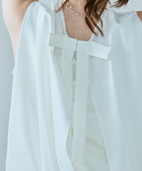 Audie a Muses(オーディアミューズ)の「バックシャンノースリーブカットソー(Tシャツ/カットソー・レディース・オフホワイト/ブラック・38/42)」の9枚目の写真