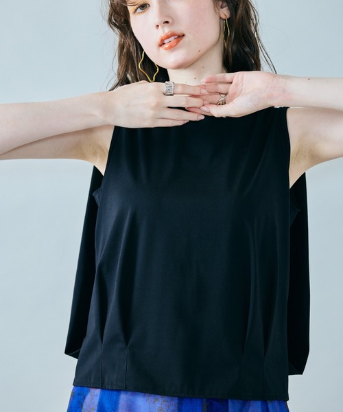 Audie a Muses(オーディアミューズ)の「バックシャンノースリーブカットソー(Tシャツ/カットソー・レディース・オフホワイト/ブラック・38/42)」の21枚目の写真