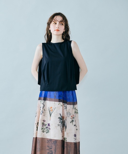 Audie a Muses(オーディアミューズ)の「バックシャンノースリーブカットソー(Tシャツ/カットソー・レディース・オフホワイト/ブラック・38/42)」の19枚目の写真