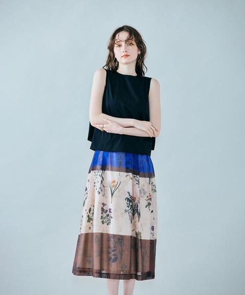 Audie a Muses(オーディアミューズ)の「バックシャンノースリーブカットソー(Tシャツ/カットソー・レディース・オフホワイト/ブラック・38/42)」の18枚目の写真