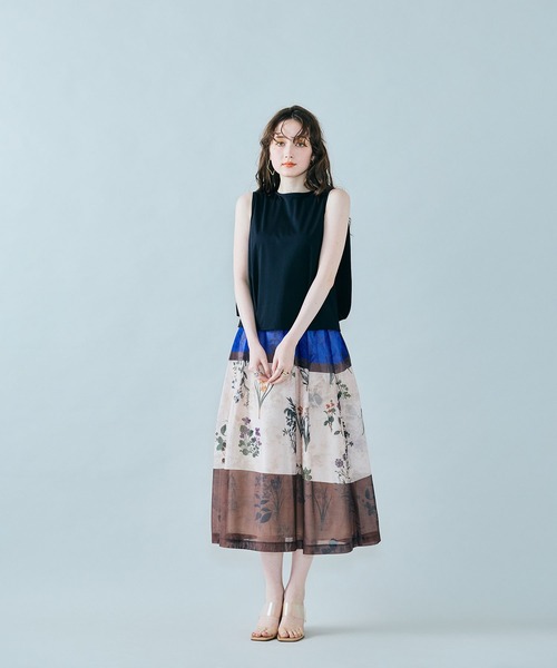 Audie a Muses(オーディアミューズ)の「バックシャンノースリーブカットソー(Tシャツ/カットソー・レディース・オフホワイト/ブラック・38/42)」の14枚目の写真