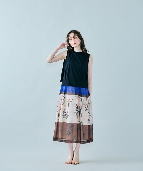 Audie a Muses(オーディアミューズ)の「バックシャンノースリーブカットソー(Tシャツ/カットソー・レディース・オフホワイト/ブラック・38/42)」の12枚目の写真