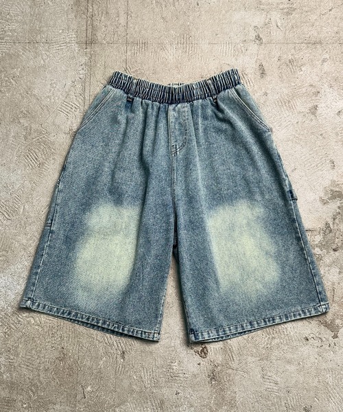 MAISON SELECT(メゾンセレクト)の「7A11 ワイドデニム ハーフパンツ バミューダパンツ ウエストゴム 854 レディース(デニムパンツ・レディース・ライトブルー/ブルー/ブルー系その他・M/L)」の20枚目の写真