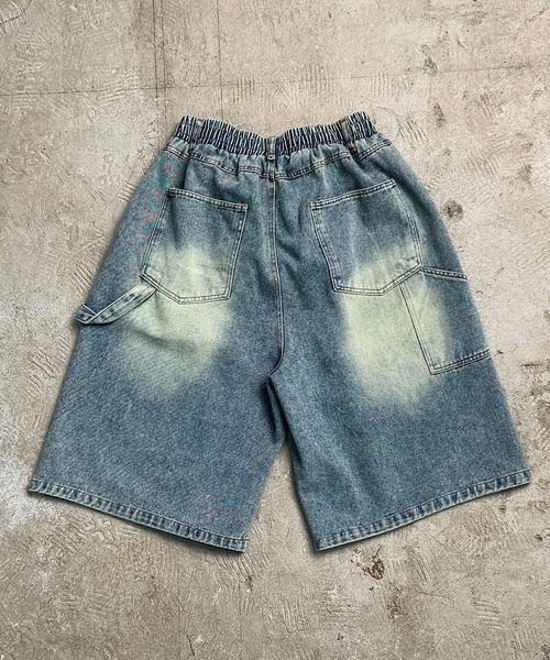 MAISON SELECT(メゾンセレクト)の「7A11 ワイドデニム ハーフパンツ バミューダパンツ ウエストゴム 854 レディース(デニムパンツ・レディース・ライトブルー/ブルー/ブルー系その他・M/L)」の21枚目の写真