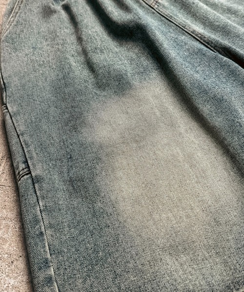 MAISON SELECT(メゾンセレクト)の「7A11 ワイドデニム ハーフパンツ バミューダパンツ ウエストゴム 854 レディース(デニムパンツ・レディース・ライトブルー/ブルー/ブルー系その他・M/L)」の22枚目の写真