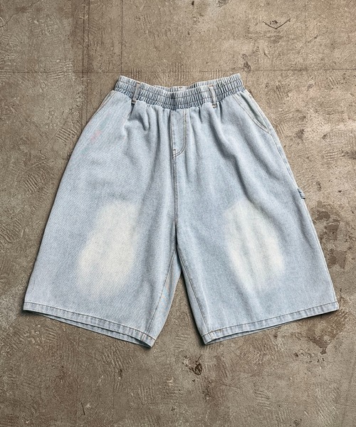 MAISON SELECT(メゾンセレクト)の「7A11 ワイドデニム ハーフパンツ バミューダパンツ ウエストゴム 854 レディース(デニムパンツ・レディース・ライトブルー/ブルー/ブルー系その他・M/L)」の17枚目の写真