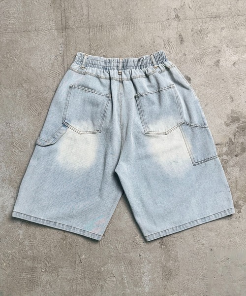 MAISON SELECT(メゾンセレクト)の「7A11 ワイドデニム ハーフパンツ バミューダパンツ ウエストゴム 854 レディース(デニムパンツ・レディース・ライトブルー/ブルー/ブルー系その他・M/L)」の18枚目の写真