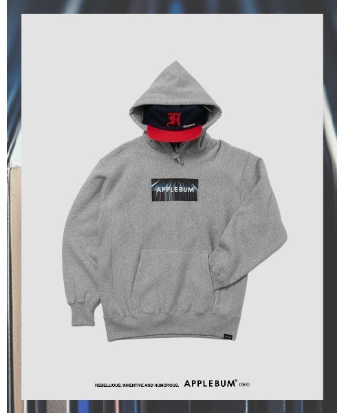 APPLEBUM(アップルバム)の「“Vinyl Box Logo” Sweat Parka(パーカー・メンズ・ブラック/ヘザーグレー・XX-LARGE/X-LARGE/LARGE/MEDIUM)」の2枚目の写真