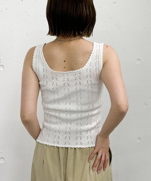 archives（アルシーヴ）の「ハリヌキニットタンク（タンクトップ・レディース・ネイビー/オフホワイト/グレー/ブラック・MEDIUM）」の13枚目の写真