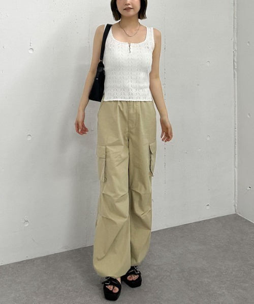 archives（アルシーヴ）の「ハリヌキニットタンク（タンクトップ・レディース・ネイビー/オフホワイト/グレー/ブラック・MEDIUM）」の14枚目の写真