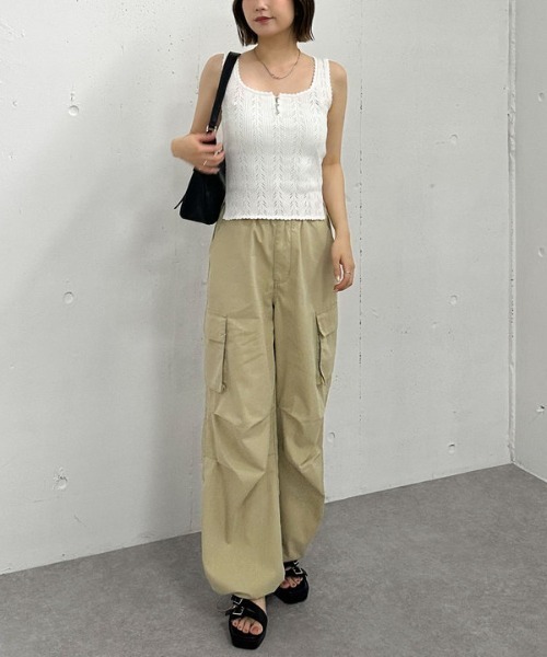 archives（アルシーヴ）の「ハリヌキニットタンク（タンクトップ・レディース・ネイビー/オフホワイト/グレー/ブラック・MEDIUM）」の15枚目の写真