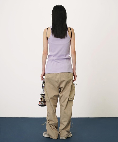 DISPATCHER NO.8（ディスパッチャーナンバーエイト）の「フロントボタンタンクトップ（Tシャツ/カットソー・レディース・ダークグレー/パープル・ONE SIZE）」の8枚目の写真