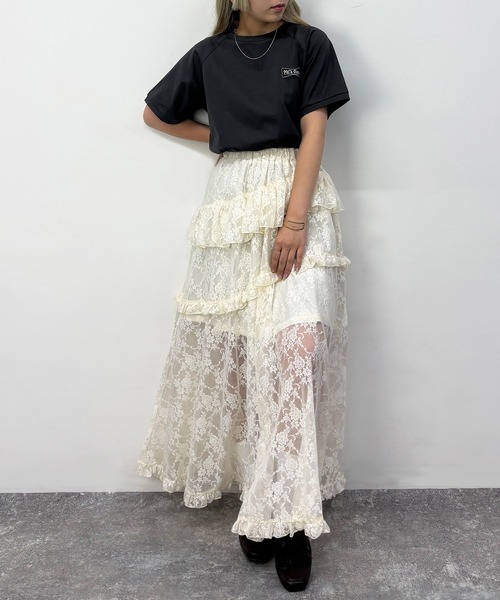 NICOLE CLUB(ニコル クラブ)の「ダイナー刺繍Tシャツ(Tシャツ/カットソー・レディース・その他2/その他1/チャコール・FREE)」の4枚目の写真