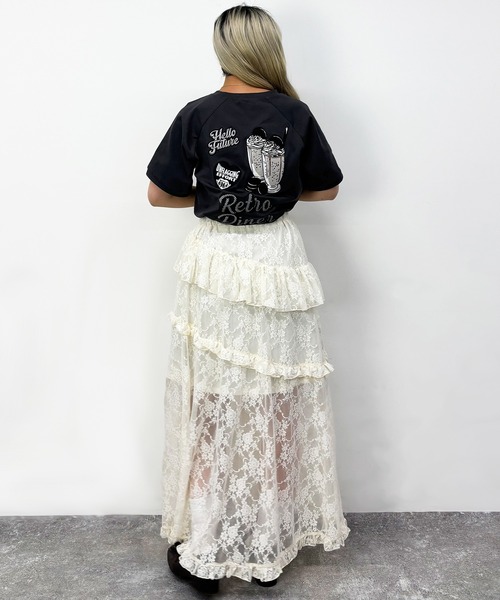 NICOLE CLUB(ニコル クラブ)の「ダイナー刺繍Tシャツ(Tシャツ/カットソー・レディース・その他2/その他1/チャコール・FREE)」の5枚目の写真
