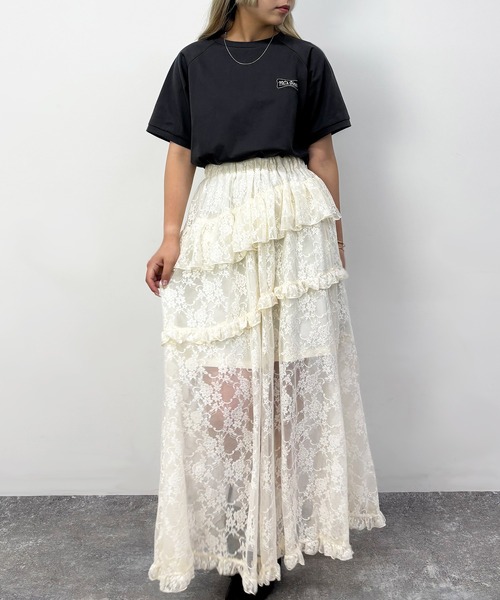 NICOLE CLUB(ニコル クラブ)の「ダイナー刺繍Tシャツ(Tシャツ/カットソー・レディース・その他2/その他1/チャコール・FREE)」の6枚目の写真