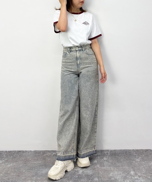 NICOLE CLUB(ニコル クラブ)の「ダイナー刺繍Tシャツ(Tシャツ/カットソー・レディース・その他2/その他1/チャコール・FREE)」の8枚目の写真