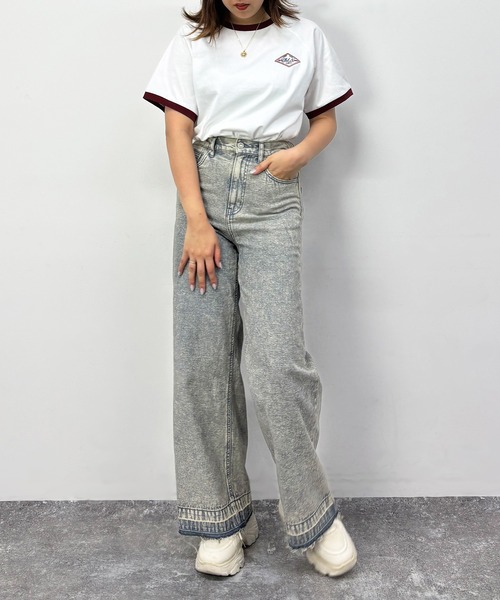 NICOLE CLUB(ニコル クラブ)の「ダイナー刺繍Tシャツ(Tシャツ/カットソー・レディース・その他2/その他1/チャコール・FREE)」の9枚目の写真