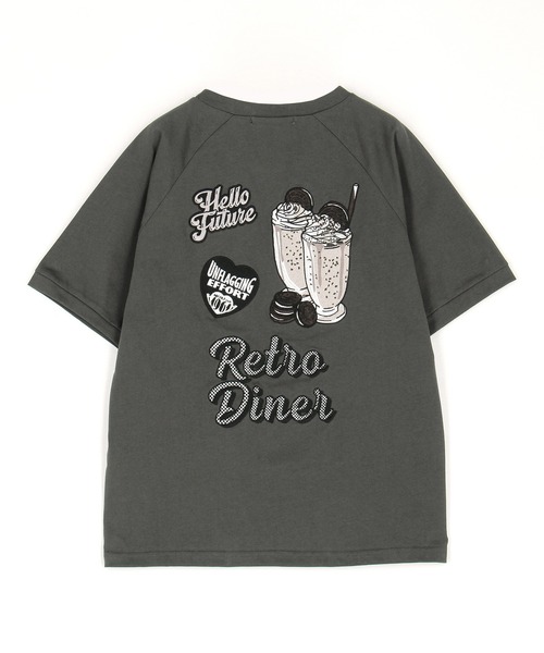 NICOLE CLUB(ニコル クラブ)の「ダイナー刺繍Tシャツ(Tシャツ/カットソー・レディース・その他2/その他1/チャコール・FREE)」の17枚目の写真