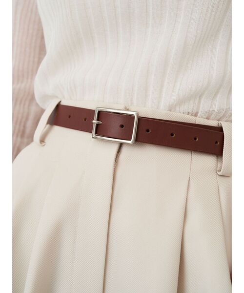 ELENDEEK(エレンディーク)の「スクエアバックルベルト(ベルト・レディース・ブラウン/ブラック・FREE)」の4枚目の写真