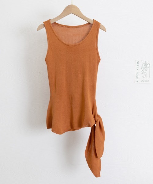 Miniministore(ミニミニストア)の「タンクトップ 韓国風 サイドスリット夏服(タンクトップ・レディース・ホワイト/オレンジ/ブラック・FREE)」の7枚目の写真