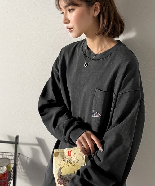 セール】《JaVa ジャバコラボ》ラフに着映える。ピグメント加工胸元