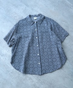 セール】【Niche. /ニッチ】Open Collar S/S Shirts-Lace Flower