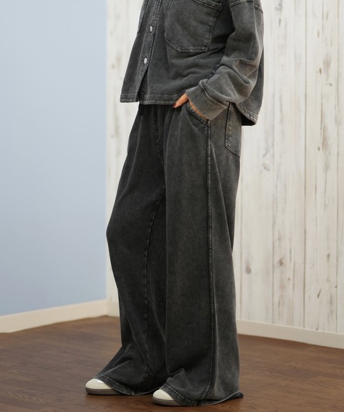 RIKKA FEMME/リッカファム デニムスウェットパンツ セットアップ対応