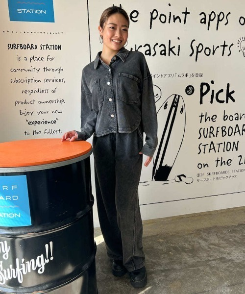 セール】RIKKA FEMME/リッカファム デニムスウェットパンツ