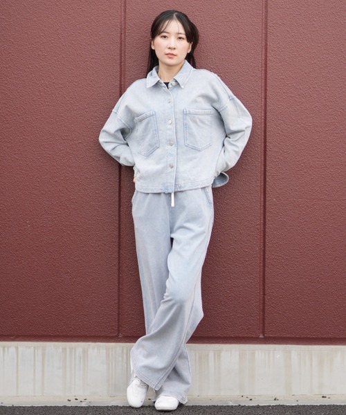 RIKKA FEMME/リッカファム デニムスウェットパンツ セットアップ対応
