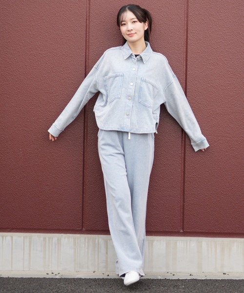 RIKKA FEMME/リッカファム デニムスウェットパンツ セットアップ対応