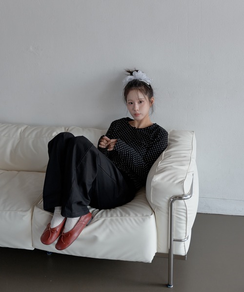 UNE MANSION(ユヌマンション)の「ラブリーレースシースルーシュシュ&ドット2SETピン(シュシュ・レディース・ブラック/ホワイト・ONESIZE)」の22枚目の写真