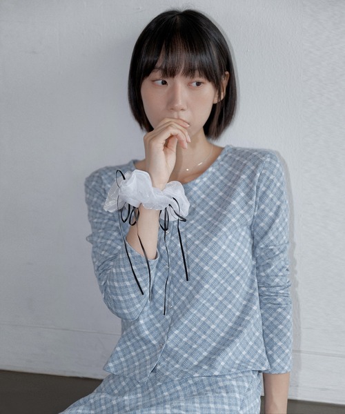 UNE MANSION(ユヌマンション)の「ラブリーレースシースルーシュシュ&ドット2SETピン(シュシュ・レディース・ブラック/ホワイト・ONESIZE)」の13枚目の写真