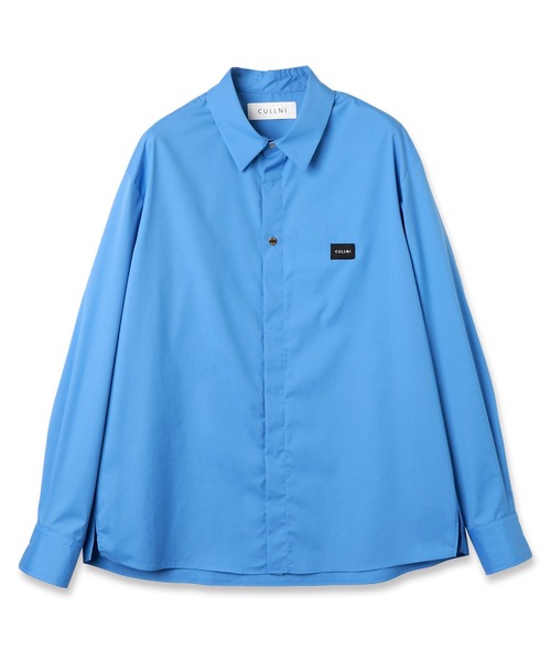 CULLNI（クルニ）の「High Count Broad Front Fly Embroidery Patch Shirt（シャツ/ブラウス・メンズ・ホワイト/ブルー・2/1/0）」の2枚目の写真