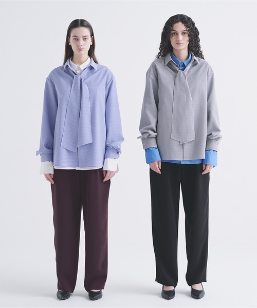 CULLNI（クルニ）の「High Count Broad Front Fly Embroidery Patch Shirt（シャツ/ブラウス・メンズ・ホワイト/ブルー・2/1/0）」の4枚目の写真