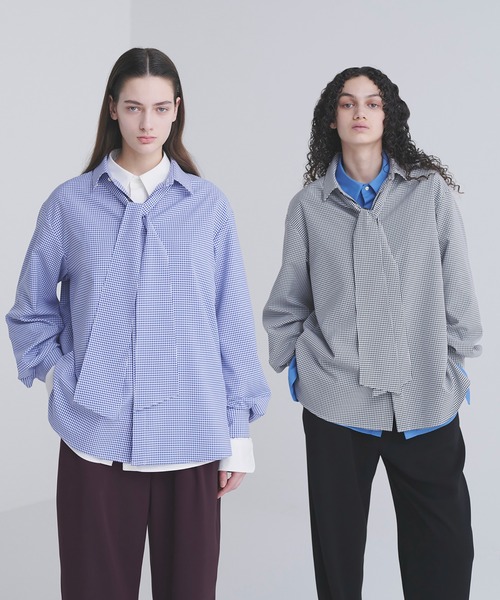 CULLNI（クルニ）の「High Count Broad Front Fly Embroidery Patch Shirt（シャツ/ブラウス・メンズ・ホワイト/ブルー・2/1/0）」の3枚目の写真