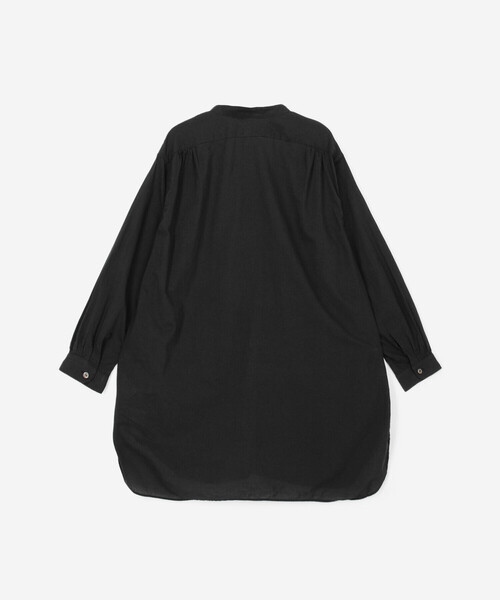 Bshop（ビショップ）の「INDIA INDUSTRY | コットンローン 長袖バンドカラーシャツ WOMEN（シャツ/ブラウス・レディース・オレンジ系その他/ブラック/ダークグリーン・1）」の5枚目の写真