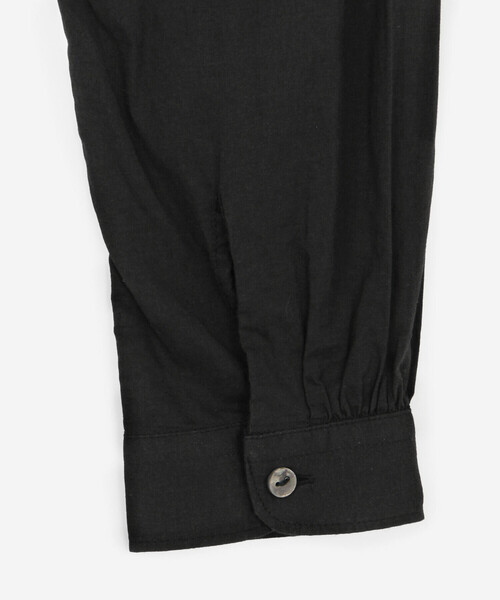 Bshop（ビショップ）の「INDIA INDUSTRY | コットンローン 長袖バンドカラーシャツ WOMEN（シャツ/ブラウス・レディース・オレンジ系その他/ブラック/ダークグリーン・1）」の7枚目の写真